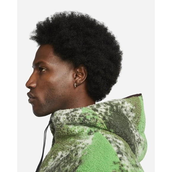 Nike NSW Sherpa Sport Essentials+ 1/2 Zip Hoodie Fleece DD5009-362 green Men's S - Picture 5 of 11